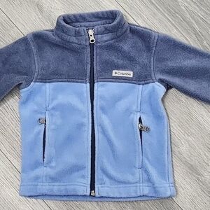 Columbia Infant Boys Blue Full Zip Fleece Jacket Size 2T Soft Warm Coat